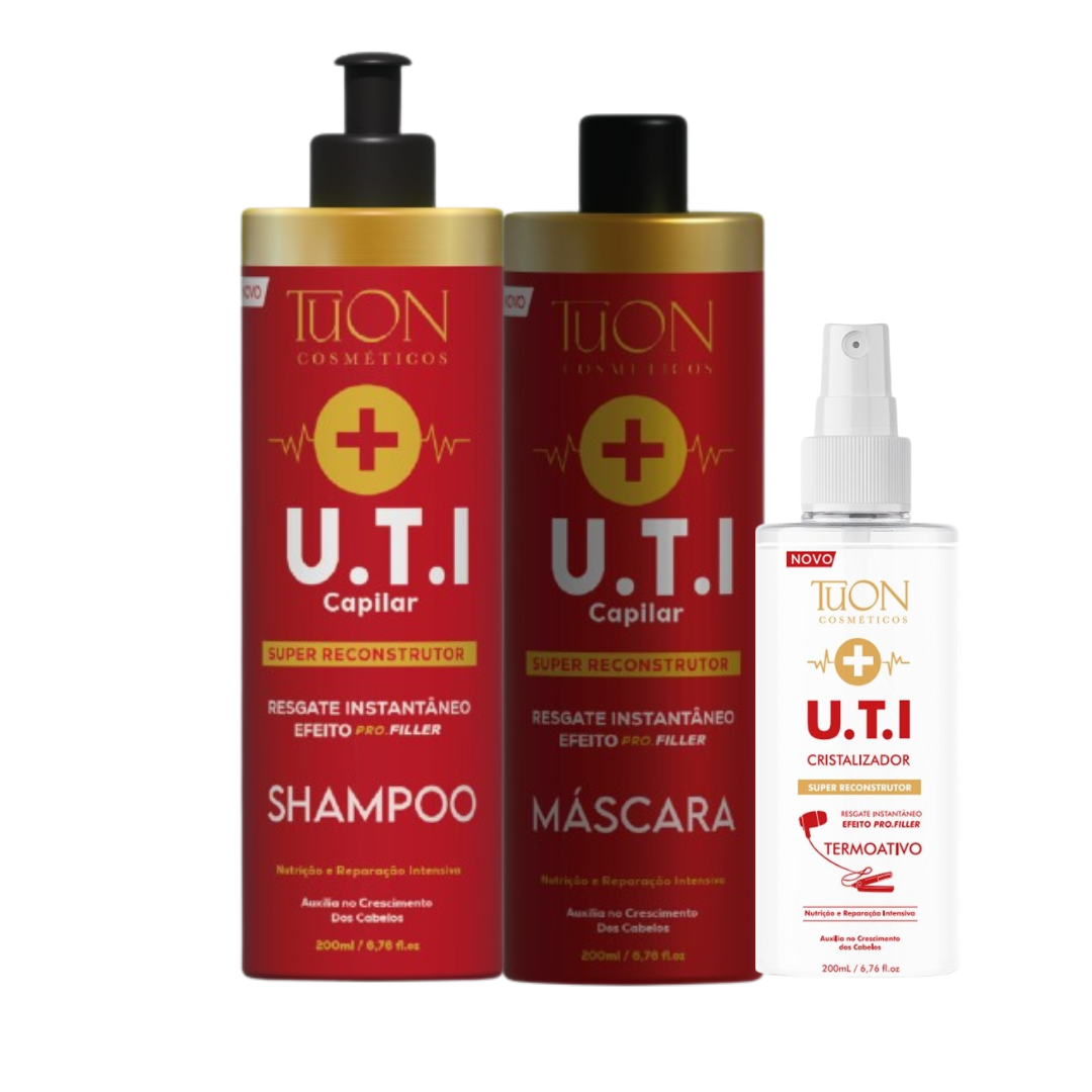 Kit U.T.I  Shampoo, Mascara E Cristalizador  - Tuon